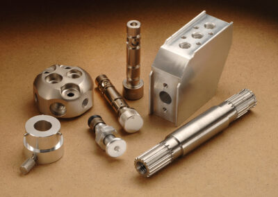 Collection of metal components produced by machining