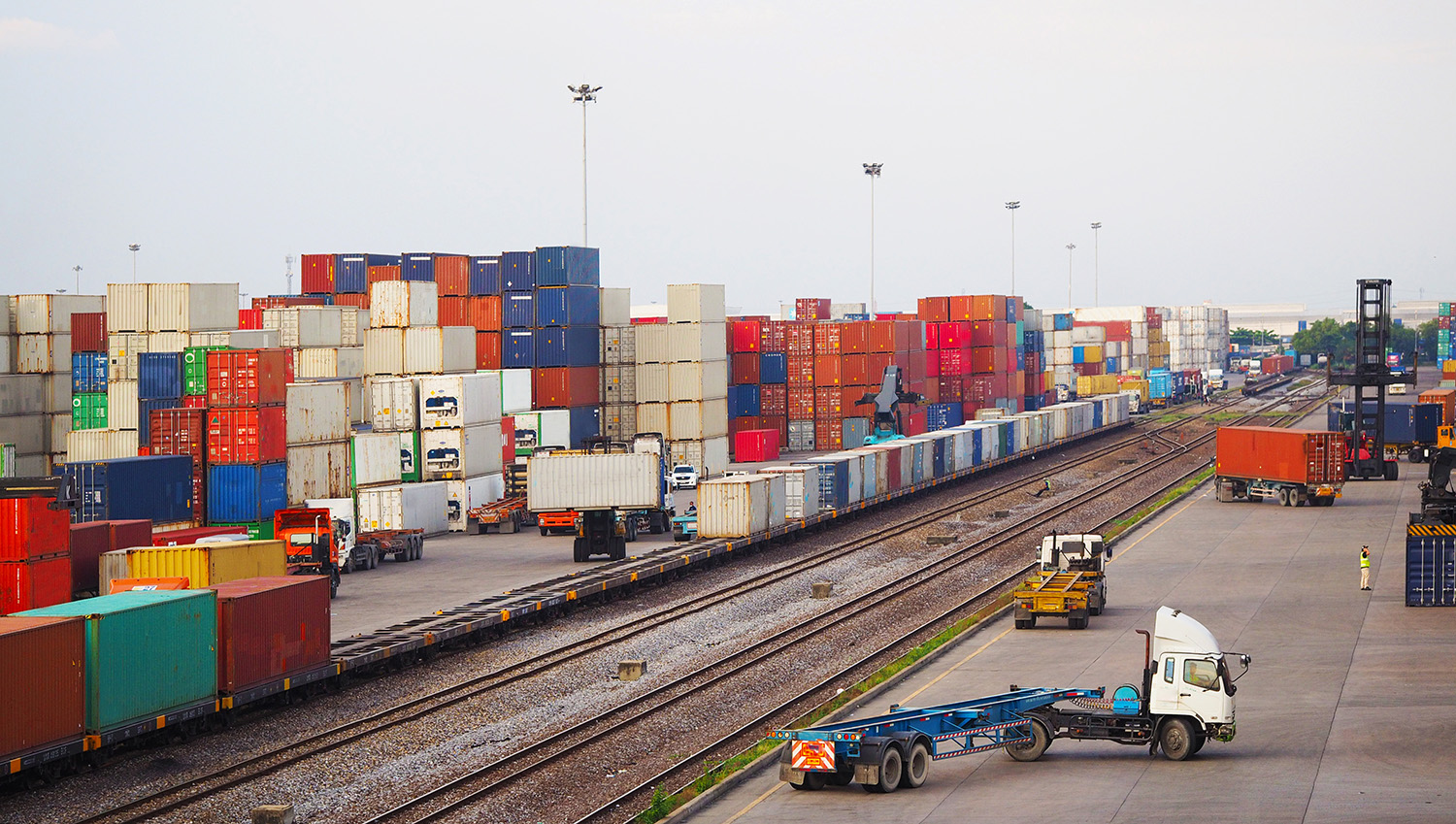 Shipping Container Railyard Picture of shipping container railyard